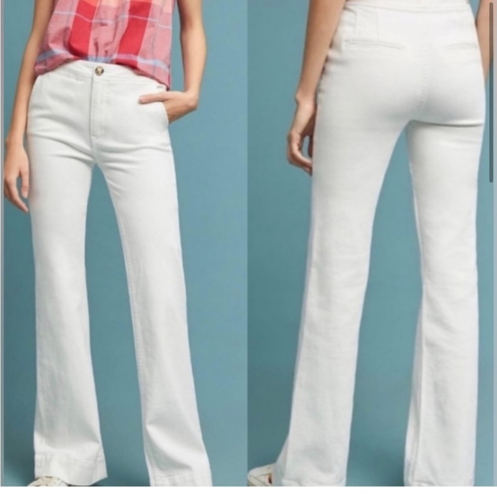 Pilcro Anthropologie High Rose Bootcut Pants